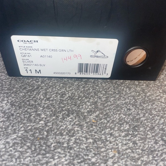 Metallic Leather Coach Sandals (NWT) - Size 11 - Picture 5 of 5